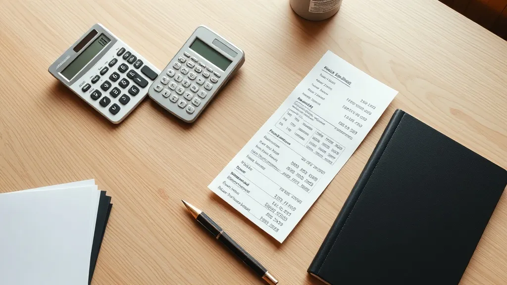 A minimalist, high-angle shot of a clean wooden desk with a